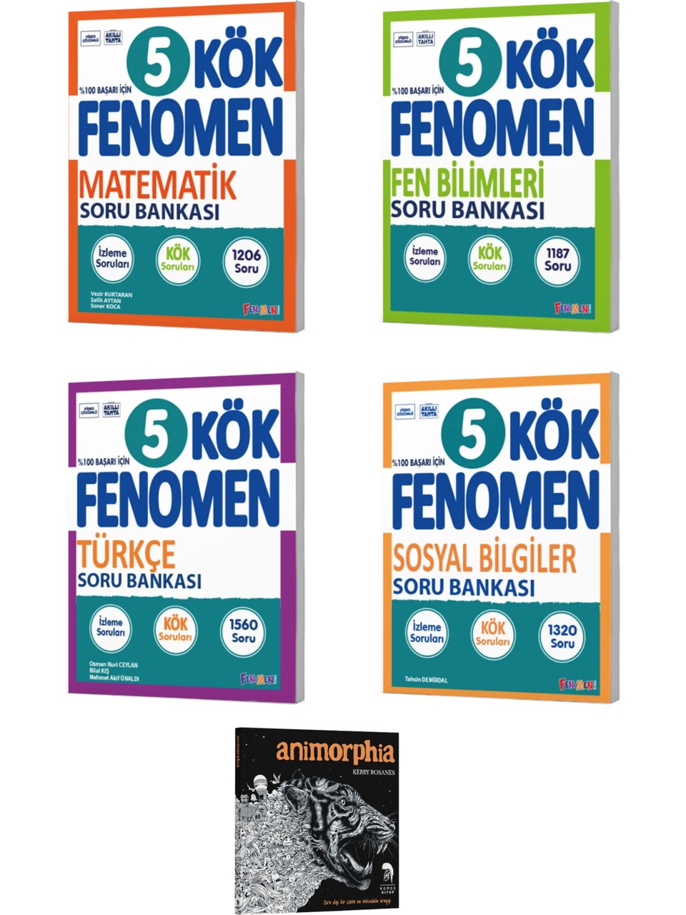 Fenomen Okul Yayınları 2026 Fenomen Okul 5. Sınıf Kök Tüm Dersler Soru Bankası Seti (5 Kitap)