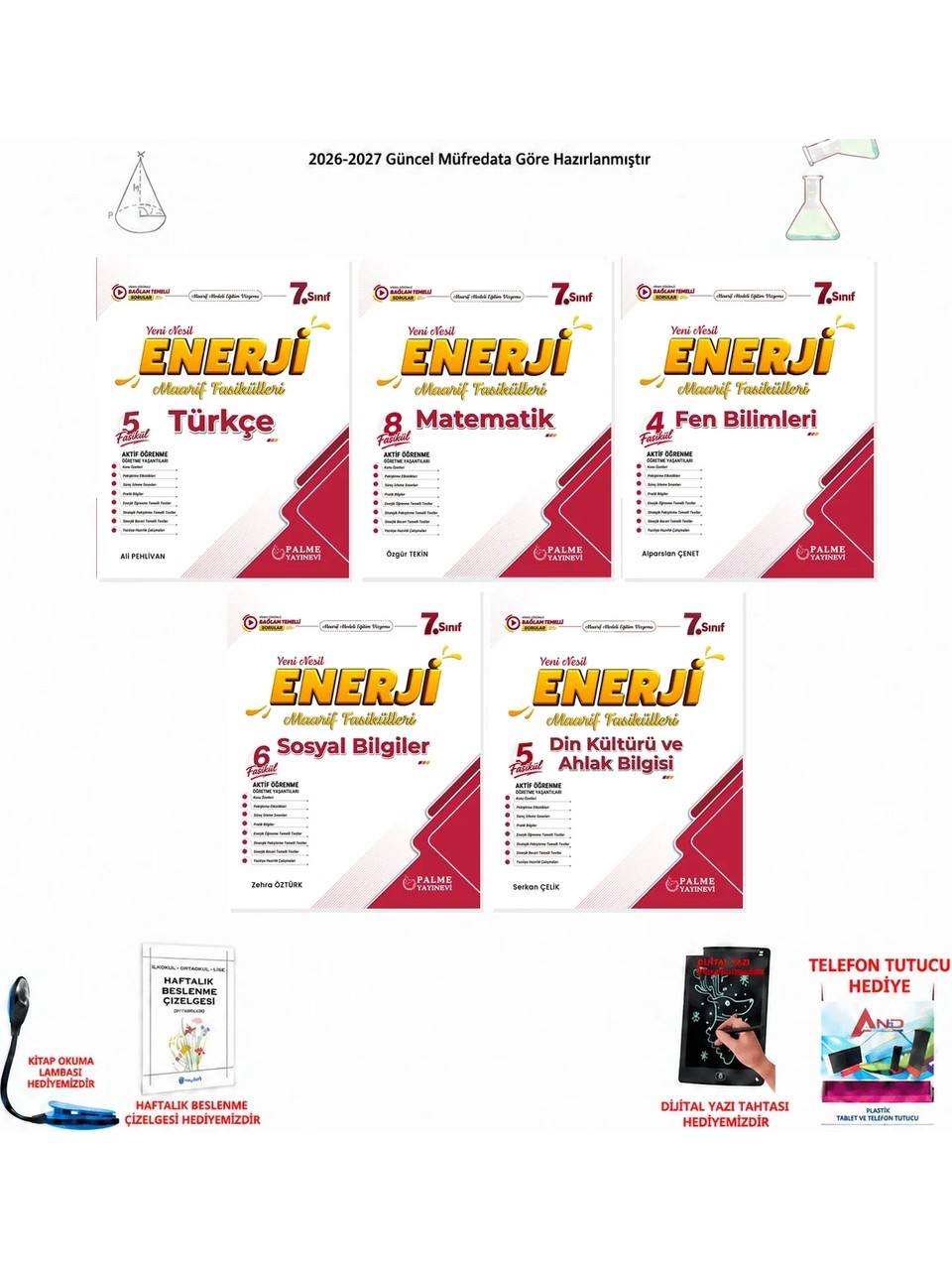 Palme Yayınevi 2026-2027 Palme 7. Sınıf Enerji Tüm Dersler 5 Kitap Set Türkçe-Matematik-Fen-Sosyal-Din